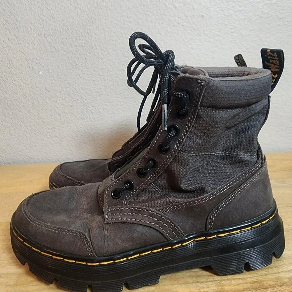 Dr Martens Combs Jungle Zip Boots Mens Size 6 Brown Lace Up Leather